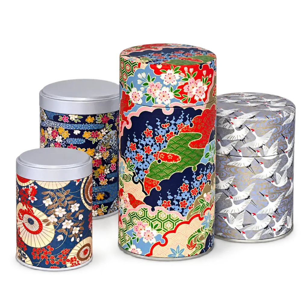 Composition de boîtes à thé en papier washi japonais