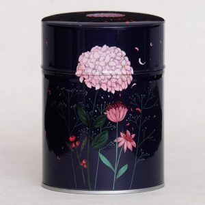 Boîte à thé artisanale illustrée - Hortensias