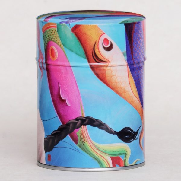 Boîte à thé artisanale illustrée - Koinobori