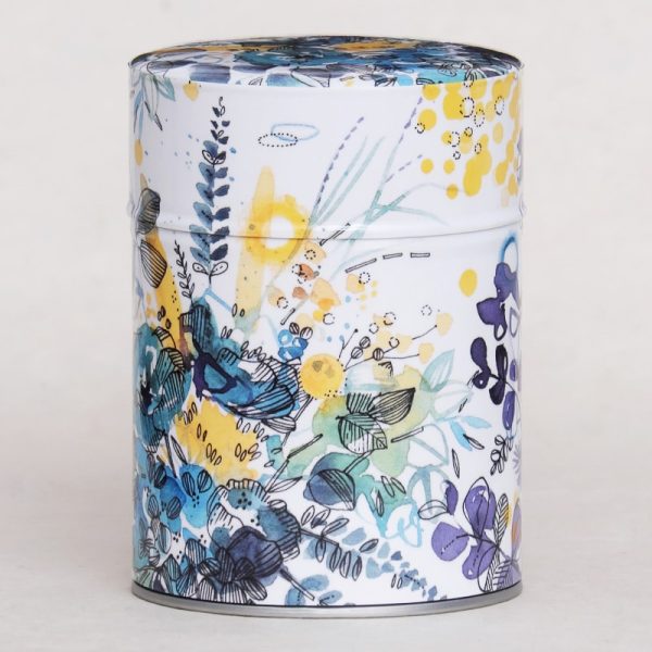 Boîte à thé artisanale illustrée - Ode au mimosa
