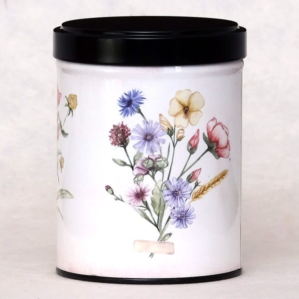 Boîte à thé d’artiste – Fleurs des champs