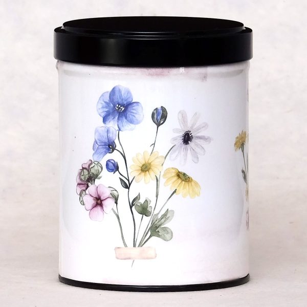Boîte à thé d’artiste – Fleurs des champs