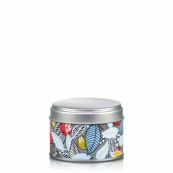Petite boite à thé aux motifs géométriques et aux feuilles stylisées