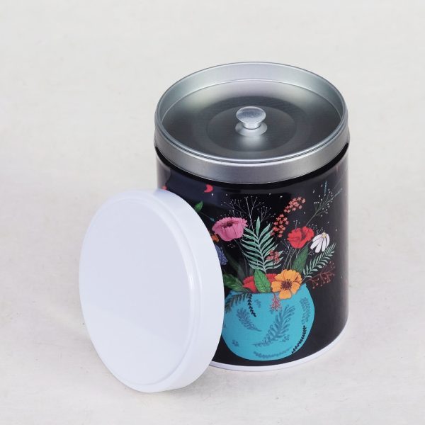 Boîte à thé illustrée empilable – Fleurs de thé