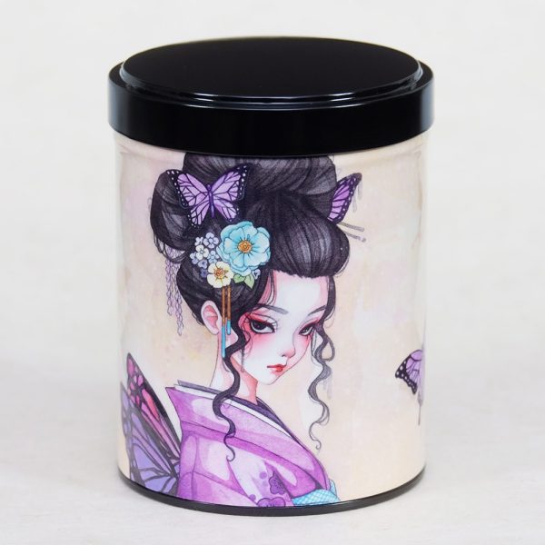 Boîte à thé illustrée empilable – Mme Butterfly