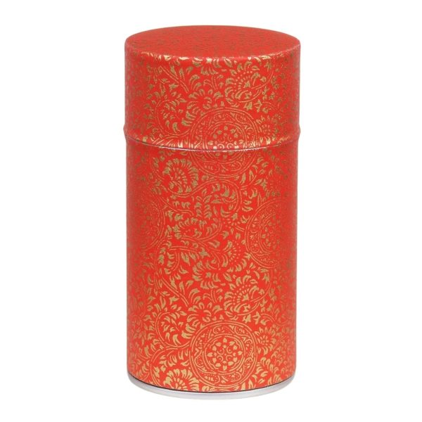 BW-22-29-inakake-boite-a-the-washi-80g_6 Orange tea caddy with gold pattern