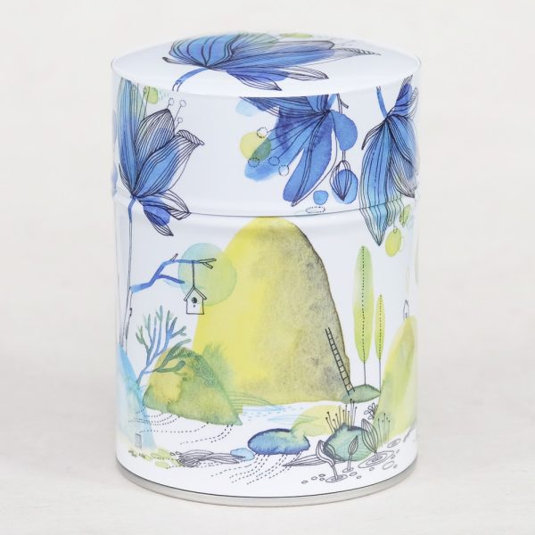 Traditional illustrated tea caddy - Heart of mangrove