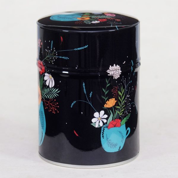 Boîte à thé illustrée traditionnelle – Fleurs de thé