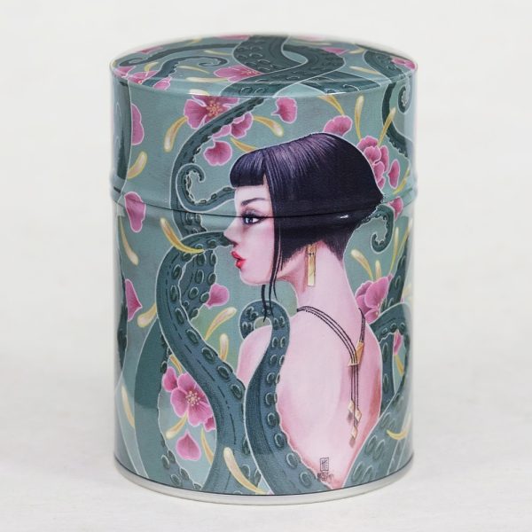 Boîte à thé illustrée traditionnelle – Tentacules
