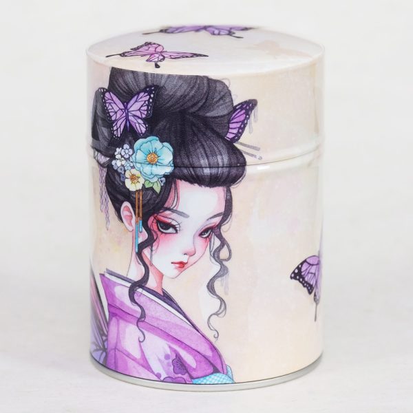 Boîte à thé illustrée traditionnelle – Mme Butterfly