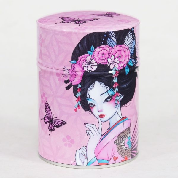 C-197-boites-C-keiko Traditional illustrated tea caddy - Keiko