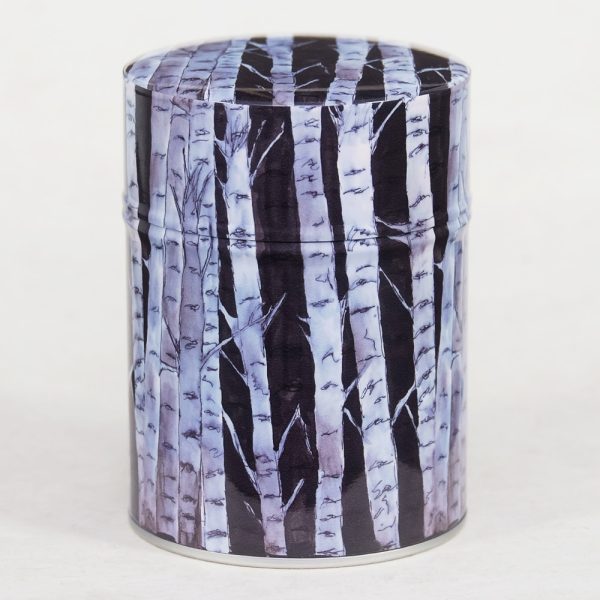 Traditional illustrated tea caddy - Enchanted forest