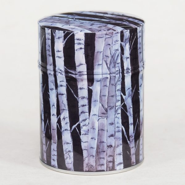 Traditional illustrated tea caddy - Enchanted forest