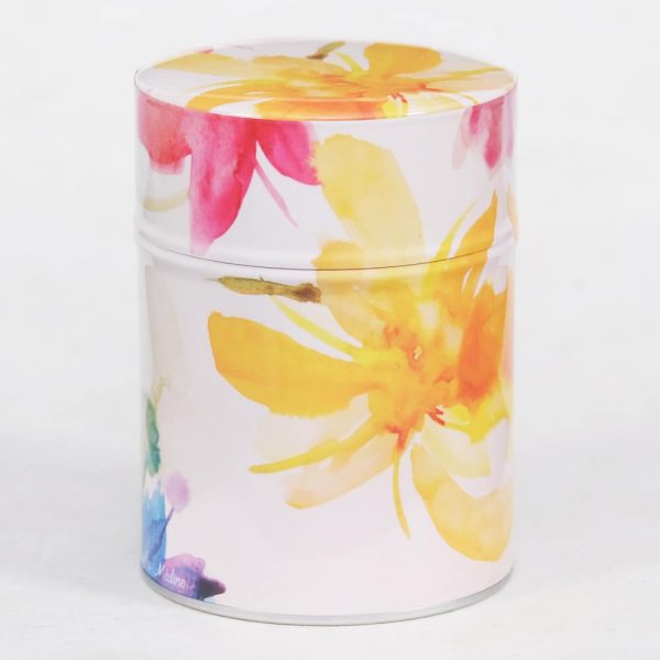 Boîte à thé illustrée traditionnelle – Iris d'O