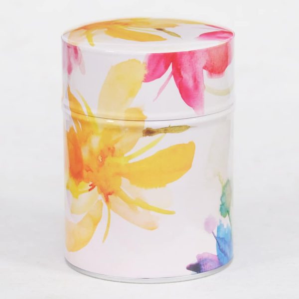 Boîte à thé illustrée traditionnelle – Iris d'O