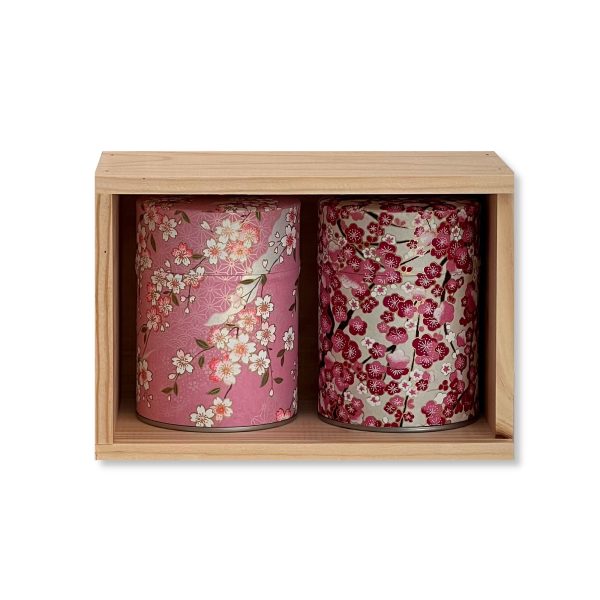 coffret 2 boites 100g-1 Coffret en bois avec 2 boites à thé washi