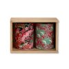 coffret 2 boites 100g-2 Coffret en bois avec 2 boites à thé washi