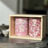 coffret 2 boites 100g-4 coffret en bois avec 2 boites a the washi
