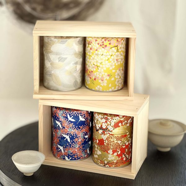 coffret 2 boites 100g-5 coffret en bois
