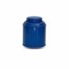 Boite dome classique métal bleue boite métal à thé de couleur bleu en forme de dôme