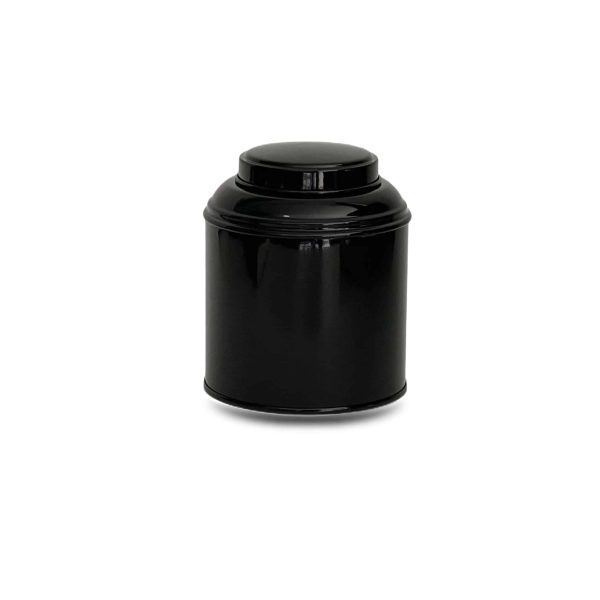 Boite dome classique métal noire boite a the en metal noir