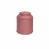 Boite dome classique métal rose boite à the en métal rose