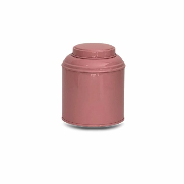 Boite dome classique métal rose boite à the en métal rose