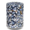 blue tea box with flower