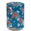 D-238-boite-the-washi-D-kazuga boite a thé bleu avec poissons rouge
