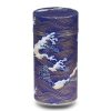 grande boite a the washi bleu avec vague