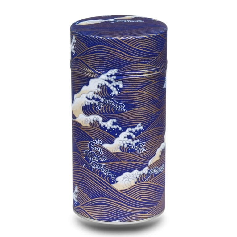 large blue washi box with wave