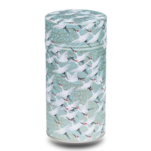 caja washi grande turquesa con grullas