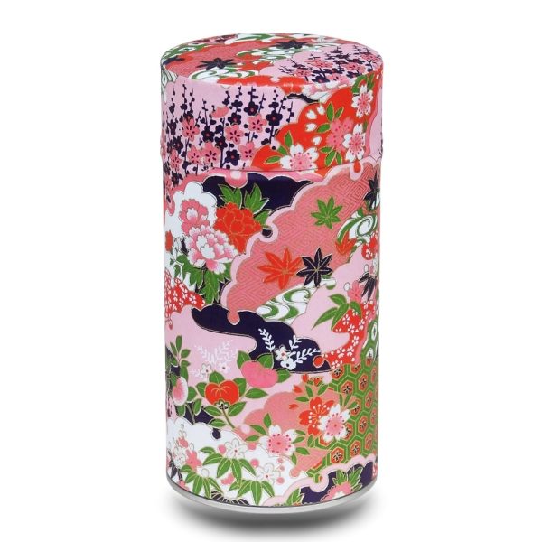 large pink washi box with scenery