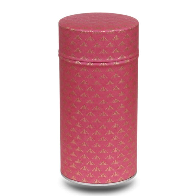 large red washi box with geometric pattern