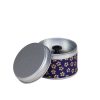small metal travel tea box covered with washi paper - open