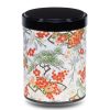 W-212-boite-the-washi-W-fukugawa Boite a thé en papier washi blanche avec fleurs et feuilles