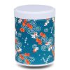 W-223-boite-the-washi-W-kazuga Boite a thé en papier washi bleu avec carpes Koi oranges