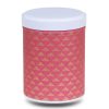 Tea box in red washi paper with gold motifs