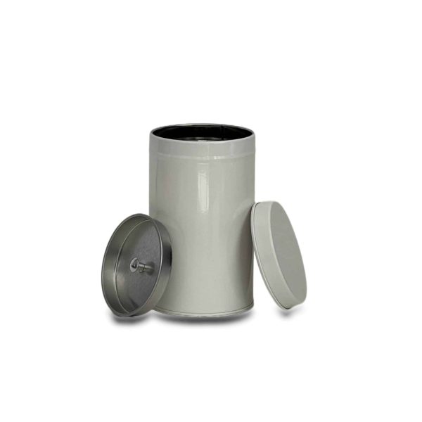 Boite à thé en métal - forme tube