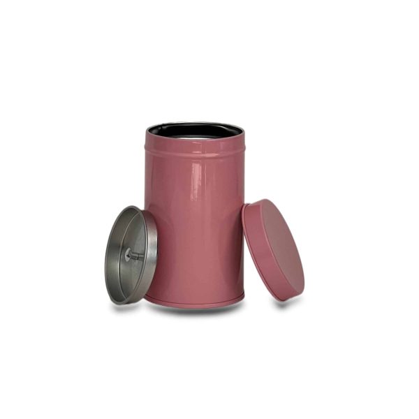 Boite à thé en métal - forme tube