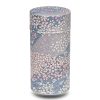 boite-the-washi-K-gure grande boite a the washi gris et bleu avec fleur