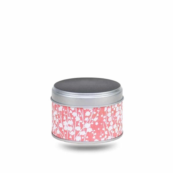 boite-the-washi-S-ruka Petite boite a the en metal recouverte de papier washi rouge avec fleurs de cerisier blanches