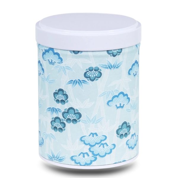 Boite a thé en papier washi bleu claire