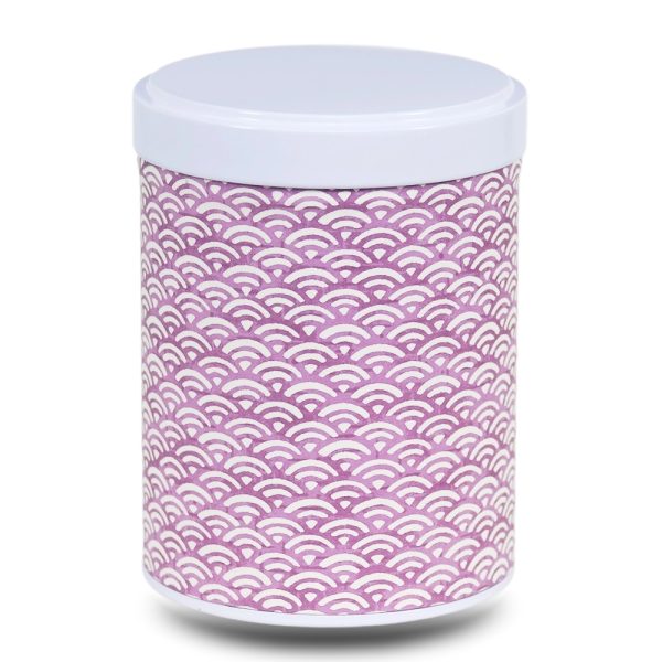 boite-the-washi-W-atsuma Boite a thé en papier washi mauve avec vagues géométriques