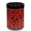 box-the-washi-W-kanzo Teedose aus schwarzem Washi-Papier mit roten Blumen