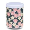 box-the-washi-W-satomi Black washi paper tea box with large yellow and pink flowers