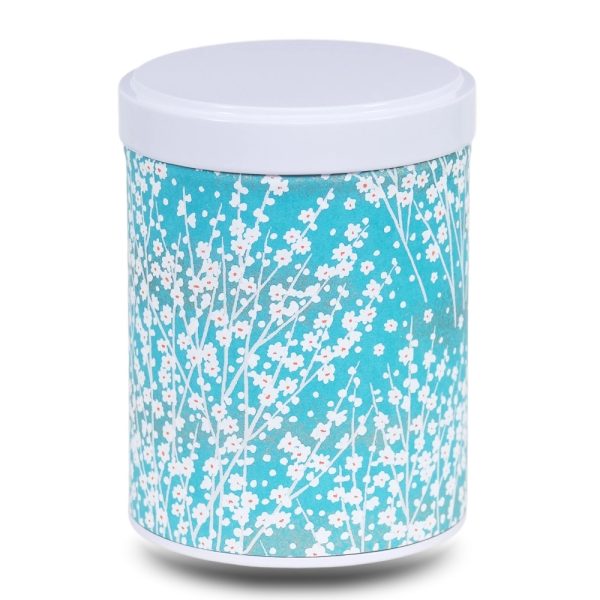 boite-the-washi-W-togame Boite a thé en papier washi bleu avec fleurs blanches