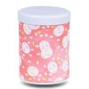 Boite a thé en papier washi orange avec lapins blancs