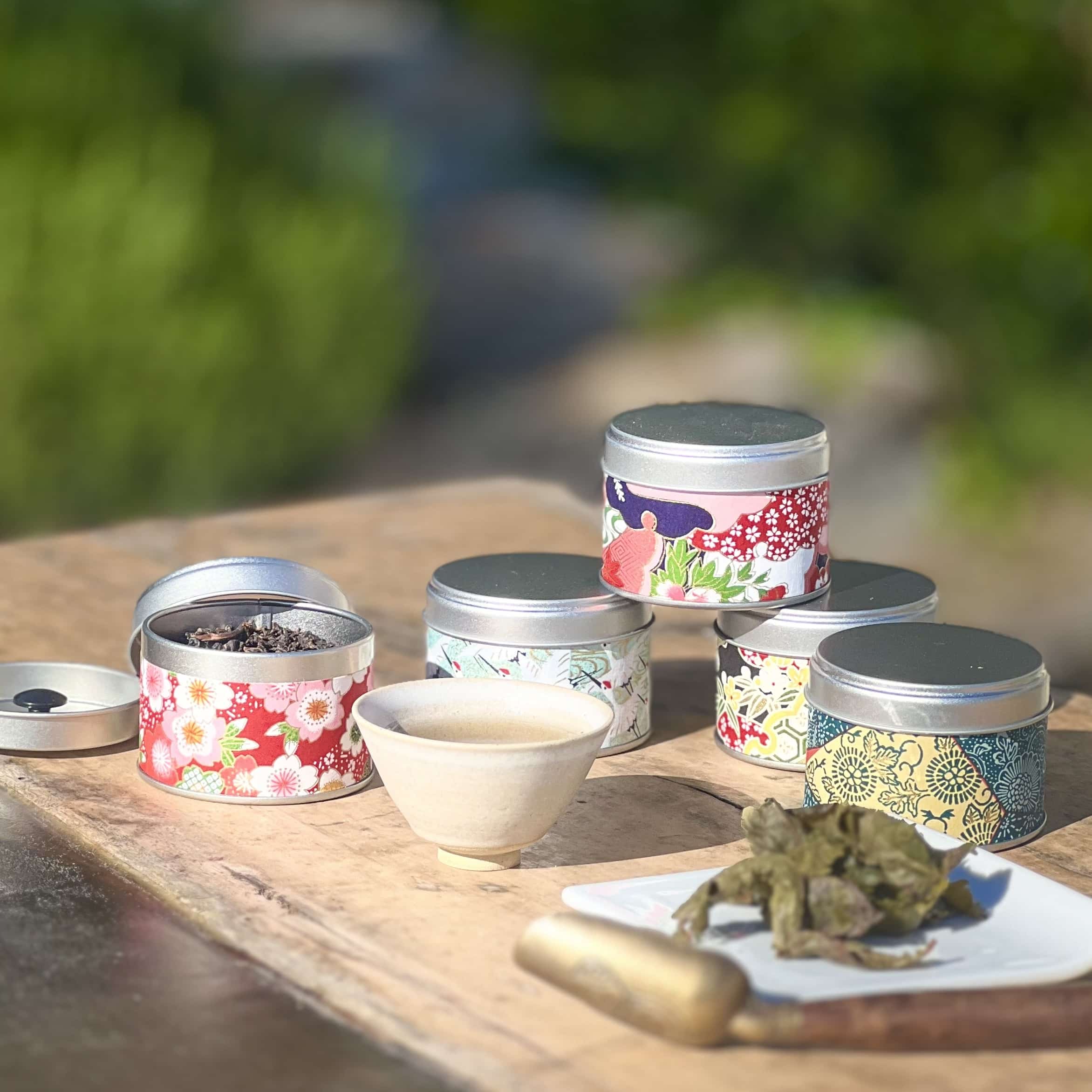 categorie petite boite a the de voyages en metal et papier washi
