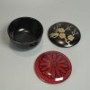 Natsume laque noire avec couvercle interchangeable - Vintage